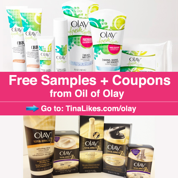 Free Samples + Coupons from Oil of Olay Free Stuff Finder Instagram