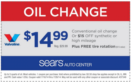 HOT* $14.99 (Reg $30) Oil Change at Sears Auto Center - Free Stuff ...
