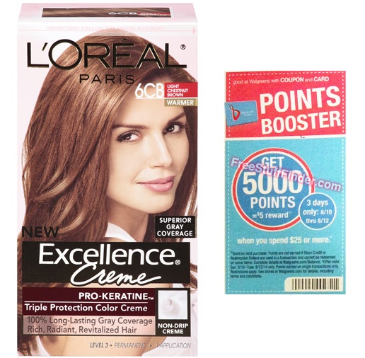0.67 (Reg 9) L'Oreal Excellence Hair Color at Walgreens