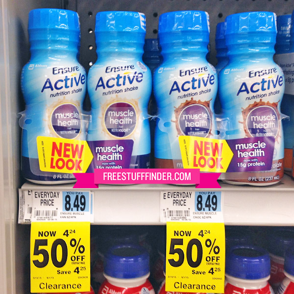 Free Ensure Active Nutritional Shakes at Rite Aid + Moneymaker