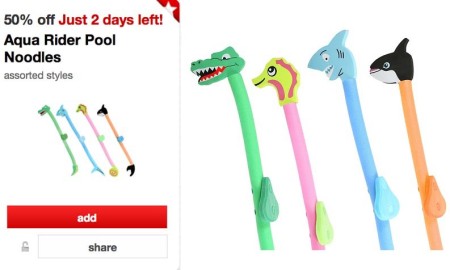 50% Off Aqua Rider Pool Noodles Cartwheel Offer