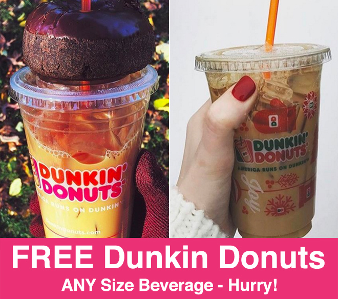 FREE Dunkin Donuts Beverage (ANY Size!)