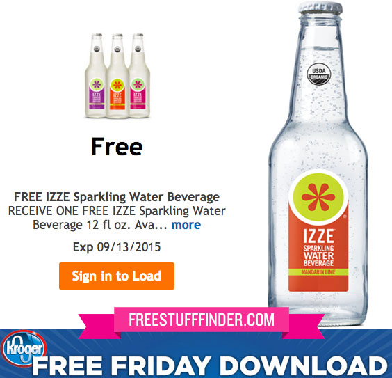 Kroger Friday Freebie Izze Sparkling Water Beverage
