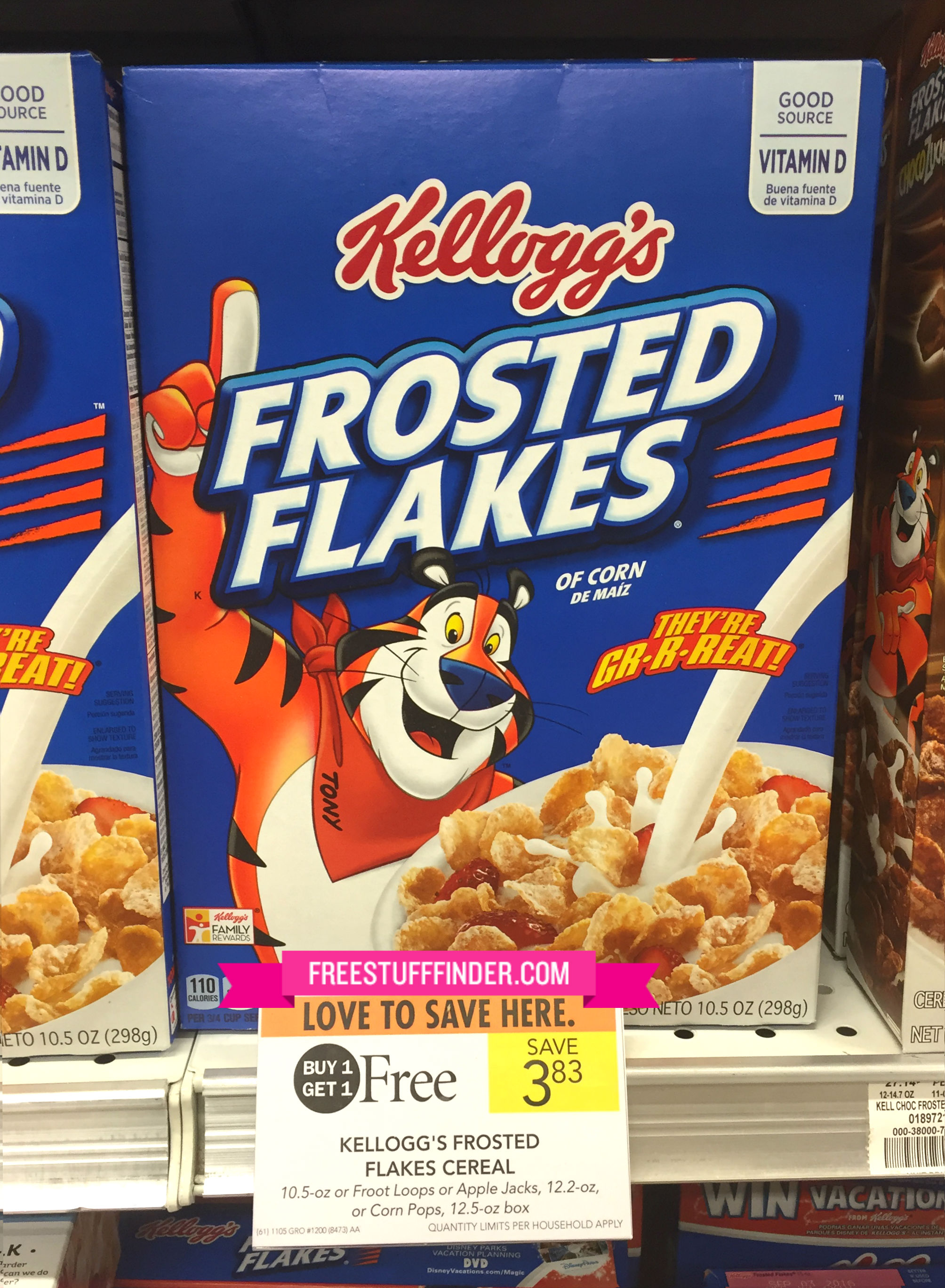 0.92 (Reg. 3.83) Kellogg's Frosted Flakes Cereal at Publix (Week 1/6)