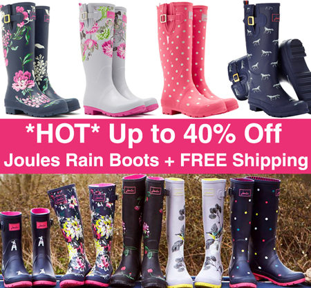 HOT* Up to 40% Off Joules Rain Boots   FREE Shipping