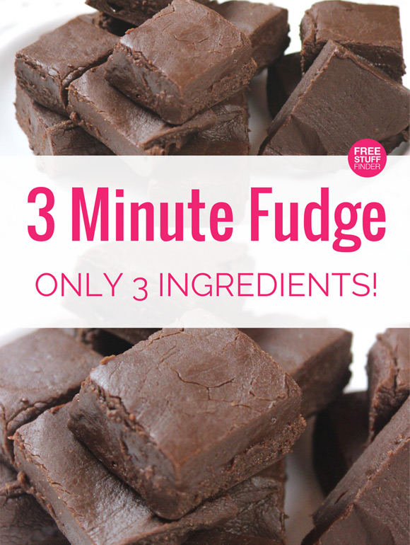 3 Minute Fudge (Only 3 Ingredients & SO GOOD!)