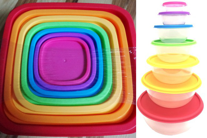 497 Rainbow Mainstays 14 Piece Plastic Food Storage Set Free Pickup