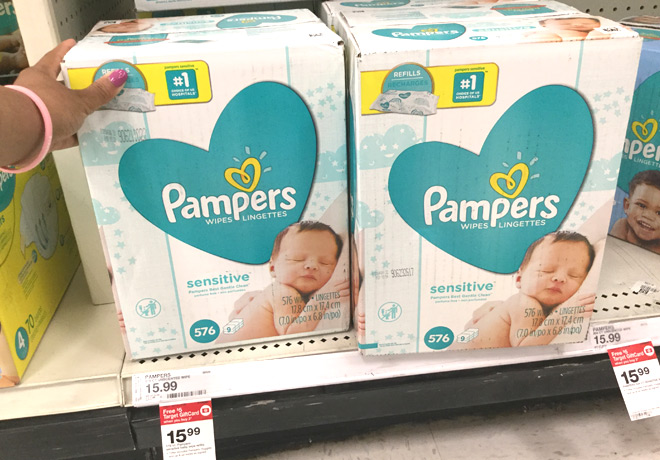 Pampers Sensitive Wipes 576-Count Packs ONLY $12.99 at Target – Just 2