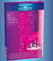Free Sample of Tampax Radiant at 6pm EST