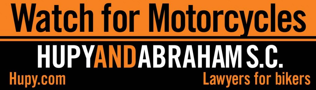 Free "Watch For Motorcycles" Bumper Sticker in WI, IA, & IL