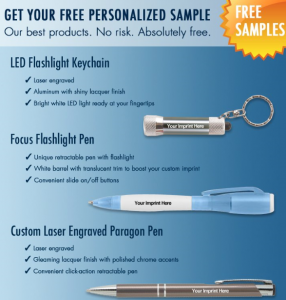 Free Personalized Pen or Flashlight