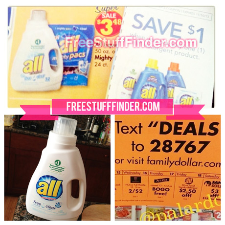 Free All Laundry Detergent at Family Dollar (10/18 Only)