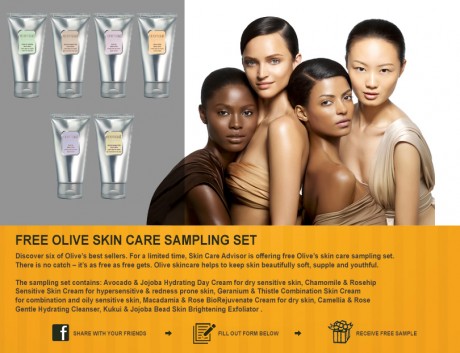 Free Skin Care Sampling Set