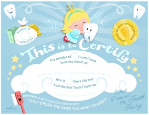FREE Tooth Fairy Certificate b...
