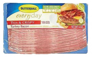 $0.29 Butterball Turkey Bacon.