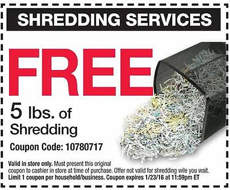 Free Shredding at Office Depot & Office Max | Free Stuff Finder