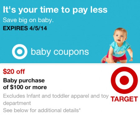 $20 off $100 Baby Purchase At Target