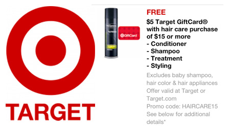 *HOT* $5 Gift Card with $15 Hair Care at Target
