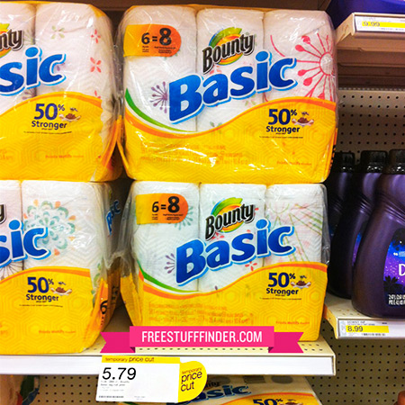 $0.31 per roll Bounty Basic Paper Towels at Target
