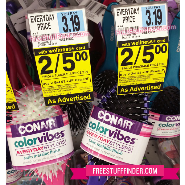 1.00 Conair Color Vibes Brush at Rite Aid Free Stuff Finder