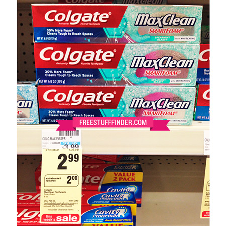 $0.99 (Reg $4) Colgate MaxClean Toothpaste at CVS