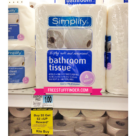 $0.15 per Roll Simplify Toilet Paper at Rite Aid