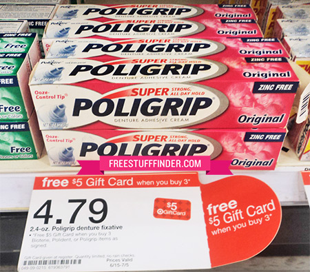 $1.40 (Reg $4.79) Poligrip Denture Fixative at Target