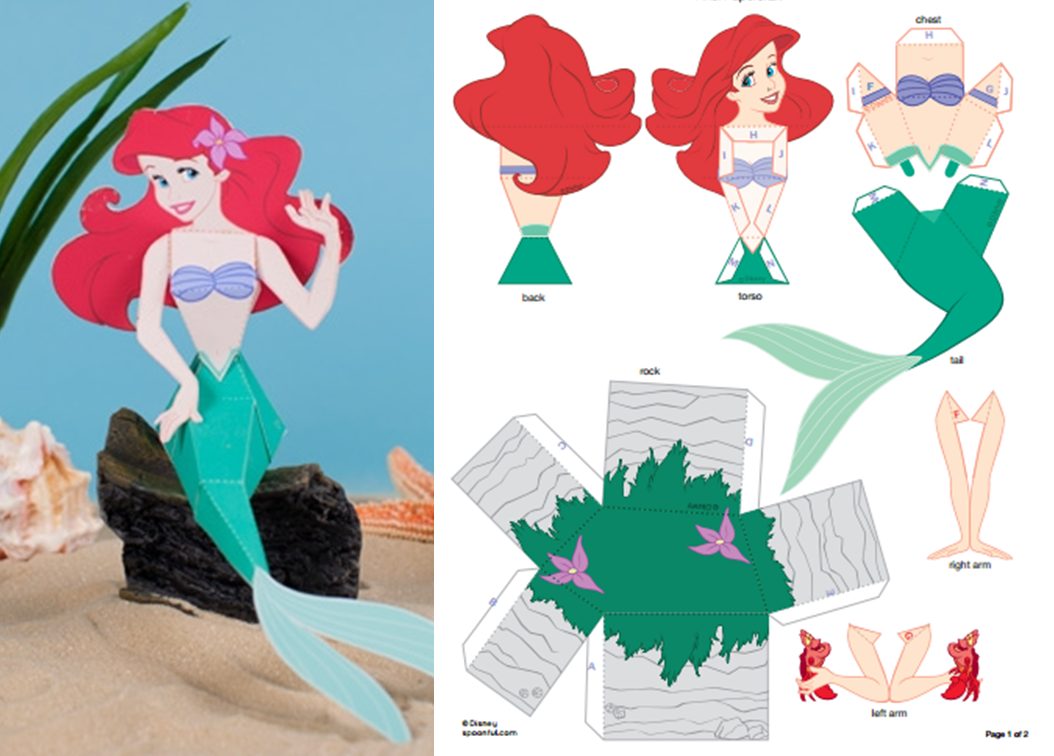 free disney princess paper doll printables