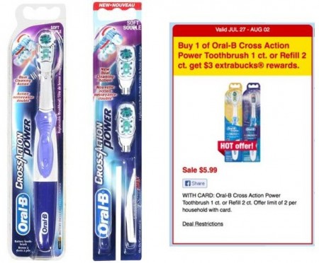 $0.49 Each (Reg $6) Oral-B Cross Action Refills & Toothbrush at CVS