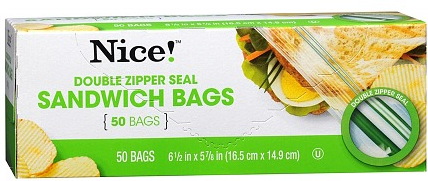 $0.99 Nice! Snack & Sandwich Bags at Walgreens