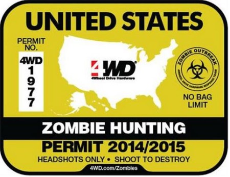 Free Zombie Hunting Permit Decal