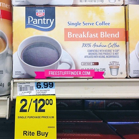 $0.50 per Single Serve Cup Pantry Coffee at Rite Aid