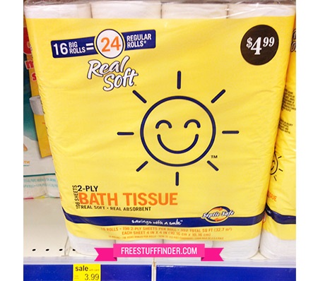 $0.25 per roll Smile & Save Bath Tissue at Walgreens