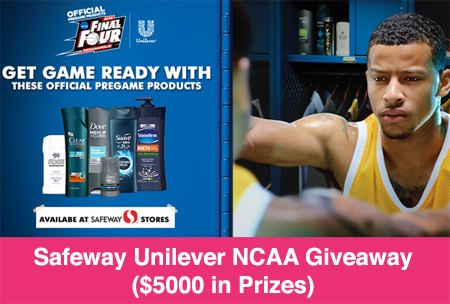 NCAA MVP Safeway Unilever Giveaway ($5000 in Value) + $25 Safeway Gift Card