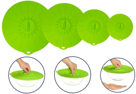 $3.95 (Reg $20) 4-Pack Silicone Suction Lids (First 50 People)