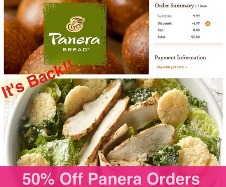 Hot 50 Off Panera Bread Orders Hurry