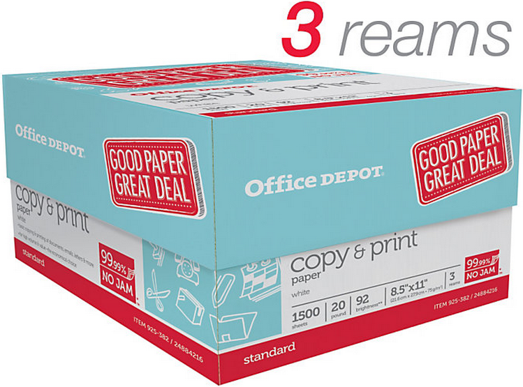 *HOT* 0.67 per Ream Copy Paper at Office Depot Free Stuff Finder