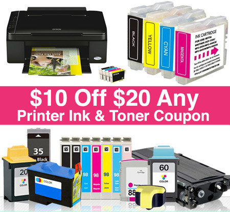 *HOT* $10 Off $20 ANY Ink & Toner Coupon (FSF Exclusive)