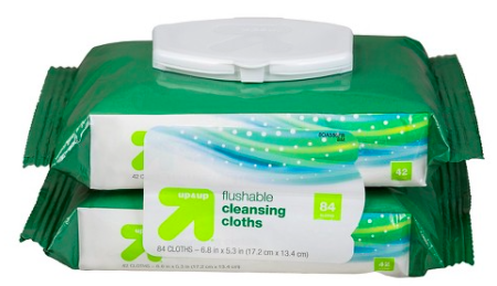 up & up flushable wipes