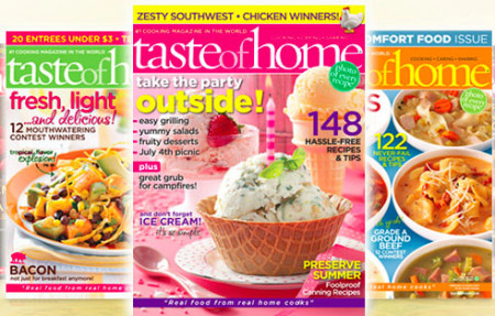 $6.97 (Reg $24) Taste of Home Magazine Subscription