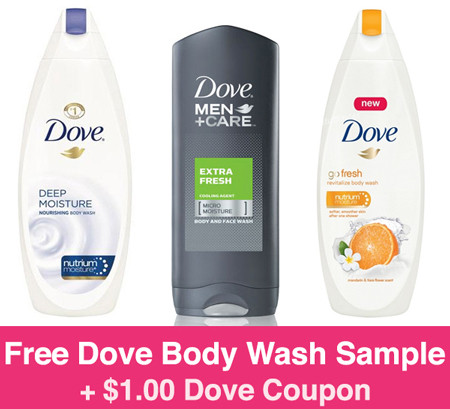 *HOT* Free Dove Body Wash Sample + $1.00 Off Coupon