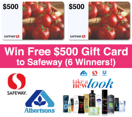 Hot Win 500 Gift Card To Safeway 6 Winners