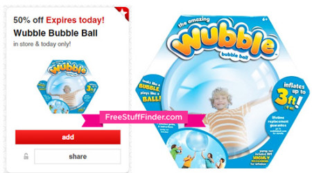 *High Value* 50% Off Wubble Bubble Ball Cartwheel Offer