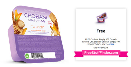 Kroger Friday Freebie: Chobani Simply 100 Crunch Yogurt