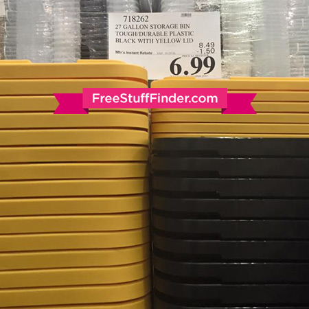 $6.99 (Reg $8.49) 27-Gallon Plastic Storage Bin at Costco (Clearance Find)