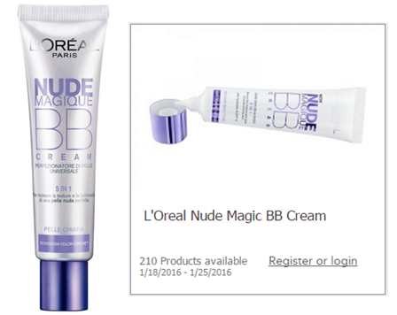 *HOT*  FREE L’Oreal Nude Magic BB Cream