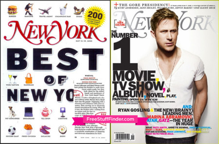 FREE New York Magazine Subscription