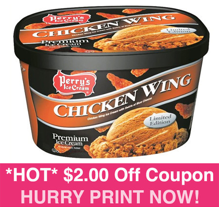*HOT* $2.00 Off Chicken Wing Ice Cream Coupon (PRINT NOW!)