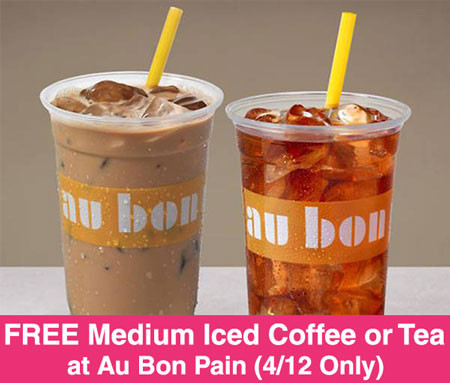 FREE Medium Iced Coffee or Tea at Au Bon Pain (4/12 Only)