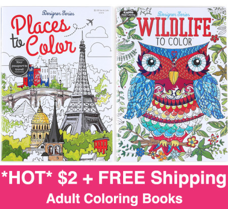 *HOT* Adult Coloring Books Just $1 to $5 + FREE Shipping